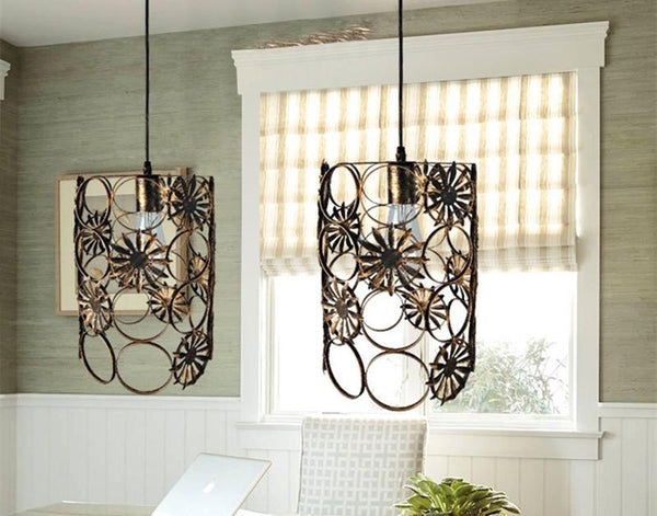 Floral Hallow Out Pendant Lamp