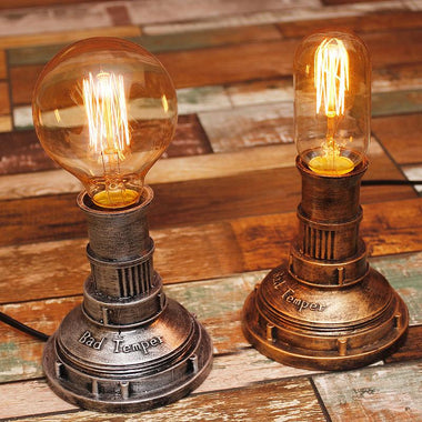 Old Fashioned Wooden Desk Lamp