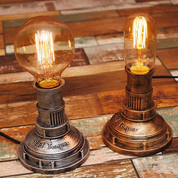 Old Fashioned Wooden Desk Lamp