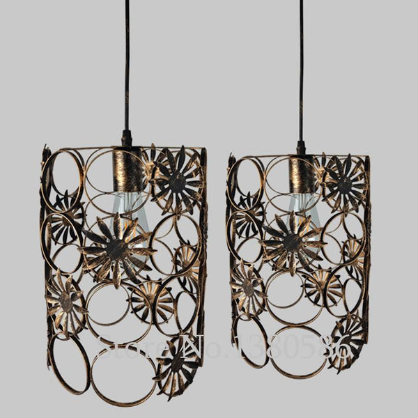 Floral Hallow Out Pendant Lamp
