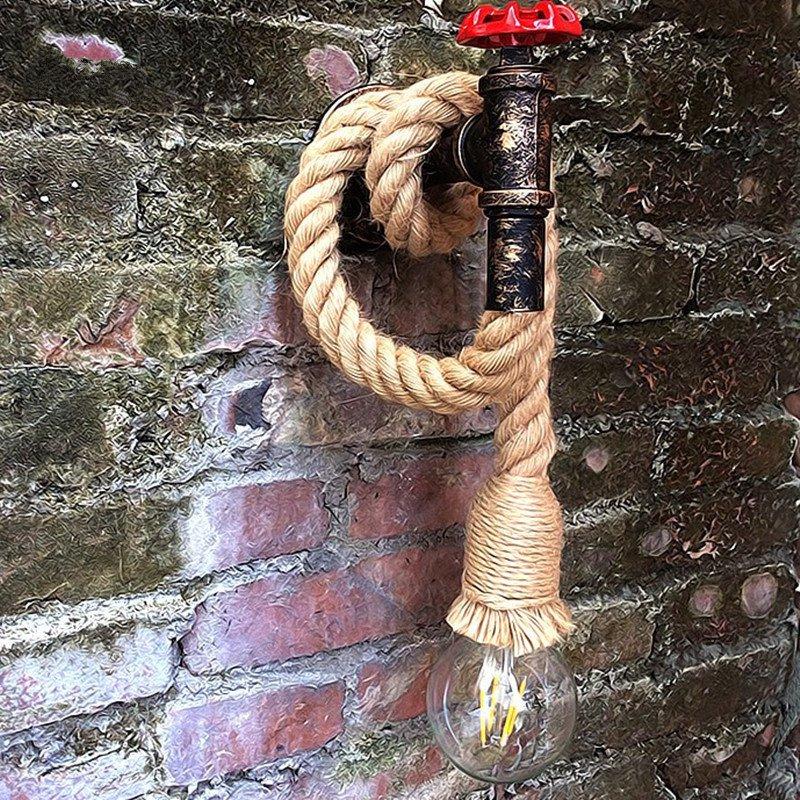 Creative Water Pipe Rope Sconce