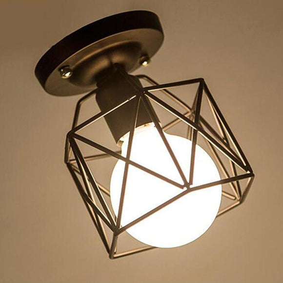 Iron Square Vintage Pendant Lamp