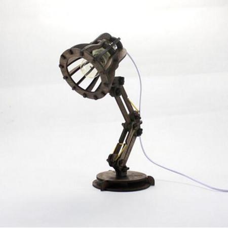 Wooden Vintage Desk Lamp