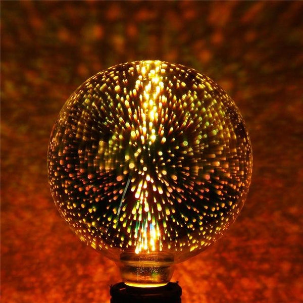 3D Fireworks Filament Retro Bulb